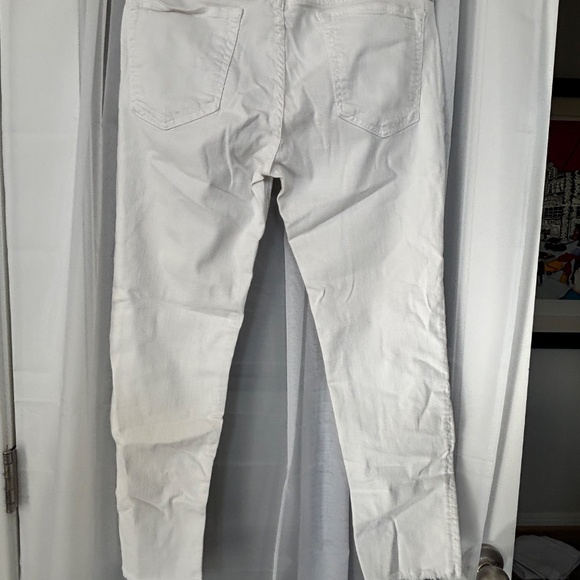 Rag & Bone White Denim Dre Capri Raw Hem Jeans - Picture 4 of 6